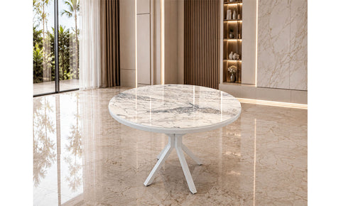 Alma Dining Set 4-seater - White color