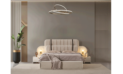 RENTA Monaco 8 PC Full Bedroom Set - 180x200 cm with wardrobe