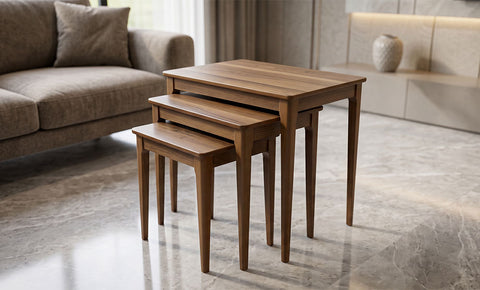 Polly side tables 3 PCS ( Wood color )