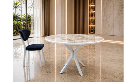 Alma Dining Set 4-seater - White color