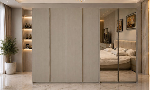 Afana Full Bedroom with Wardrobe –  King Bed (8 Pieces)