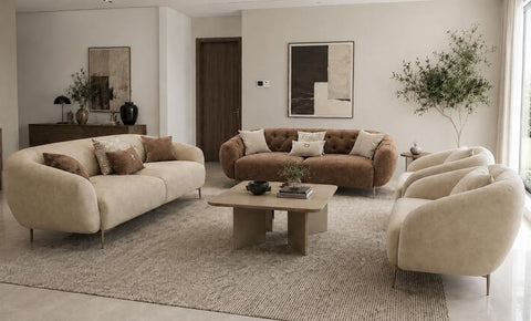 New Asia Sofa set 3+3+1 +1