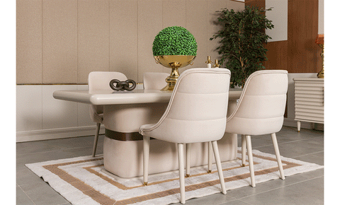 Eifel dinning table - 6 chairs - MK Kabbani Furniture