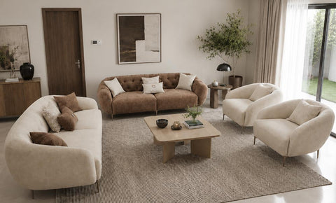 New Asia Sofa set 3+3+1 +1