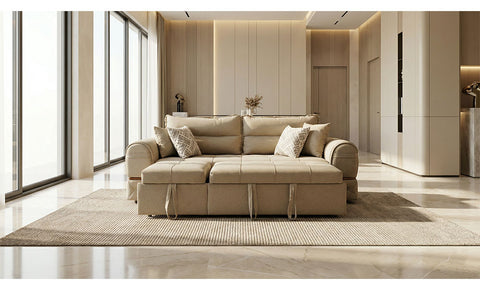 Dynamic Sofa and corner sofa bed ( beige color )