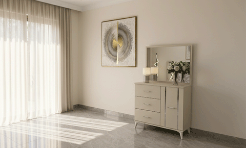 Bady Vera 6 PC full Bedroom set - 180*200 cm with wardrobe "Chrome"