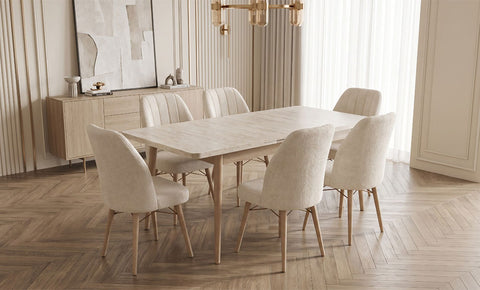MASA  6-seater Dining Set ( Cappuccino color )