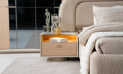 Nova 7 PC Full Bedroom Set - 180x200 cm with wardrobe