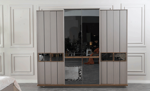 Gusto 7 PC Full Bedroom Set - 180x200 cm with wardrobe