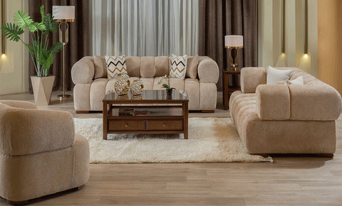 Velvet sofa set 3+2+1