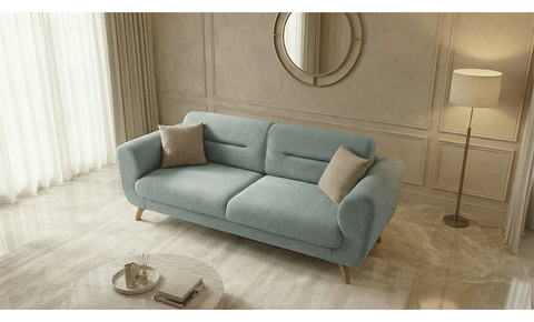TROY sofa set  ( 3+3+1 ) Turquoise * beige