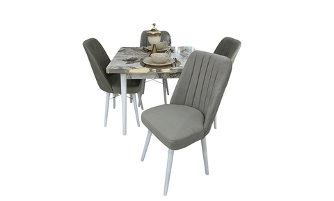 Mini Masa Dining Set 4-seater (White)