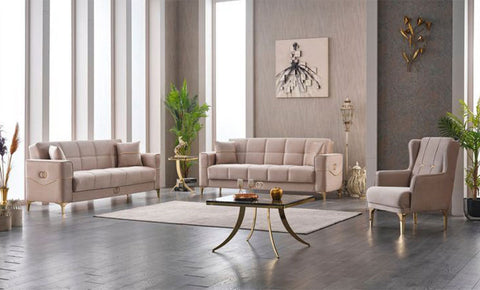 clara sofa set  ( 3+3+1 ) - MK Kabbani Furniture