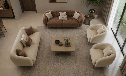 New Asia Sofa set 3+3+1 +1