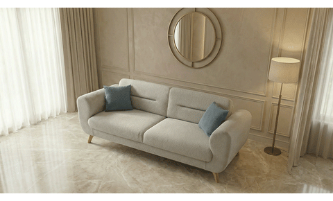 TROY sofa set  ( 3+3+1 ) Turquoise * beige