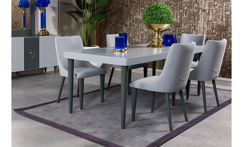 Roma dinning table - 8 chairs - MK Kabbani Furniture