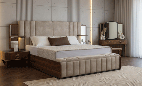 Black 7 -Pieces King Bedroom Set - 180*200 cm