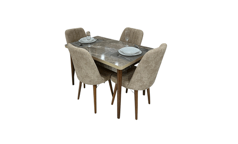 Mini Masa Dining Set 4-seater ( Beige )