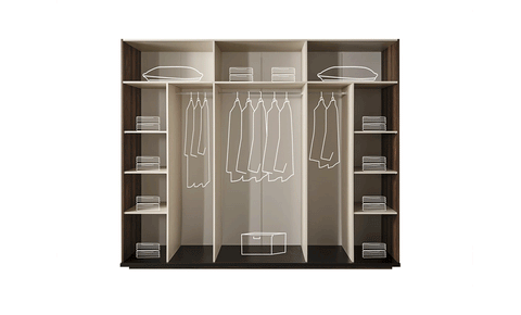 Napoli 8 PC Full Bedroom Set - 180x200  cm with wardrobe - MK Kabbani Furniture