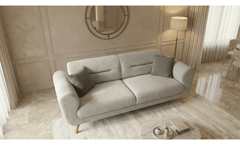 TROY sofa set  ( 3+3+1 ) Gray color