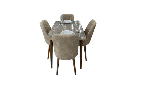 Mini Masa Dining Set 4-seater ( Beige )