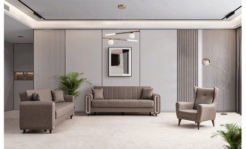 Rosy sofa set  ( 3+3+1 )