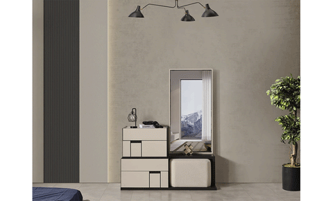 Vivense  8 PC Full Bedroom Set - 180x200  cm with wardrobe - MK Kabbani Furniture