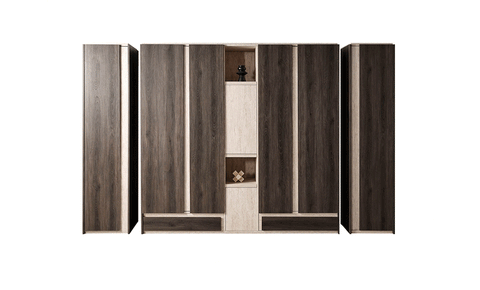 Monaco 7 PC Full Bedroom Set - 180x200 cm with wardrobe