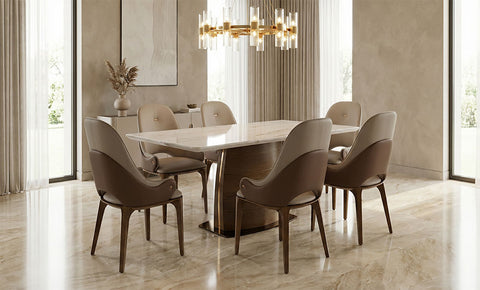 ديفيل - طاولة طعام - 6 مقاعد    