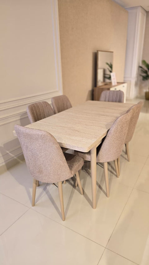 MASA  6-seater Dining Set ( Cappuccino color )
