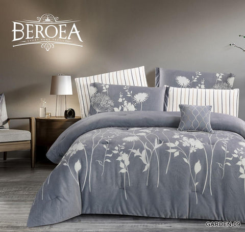 Garden velvet Comforter 4Pcs Set twin - 9