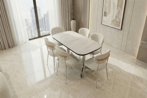 طاولة MS 940 - طاولة طعام  6 مقاعد    