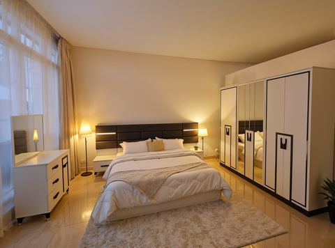 Vienna 6 PC full Bedroom set - 180*200 cm with wardrobe