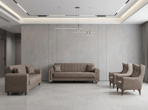 Rosy sofa set  ( 3+3+1 + Gift chair )