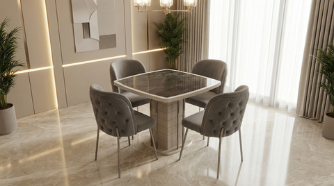 أشبيلية طاولة طعام - 4 مقاعد   