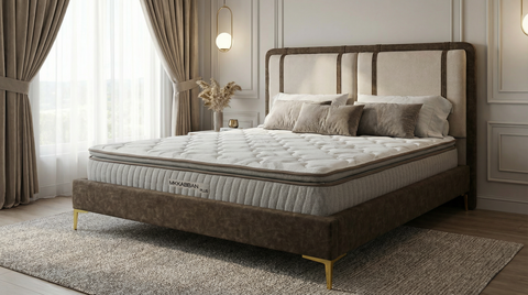 Plush Latex 33cm Pocket Spring Mattress – Single-Sided with Memory Foam Topper
