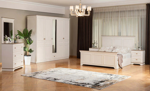 Tiffany Swing 5-Door Wardrobe with mirror - MK Kabbani Furniture